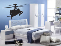 Apache helicopter vinyl wall art decal