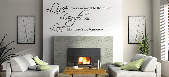 Vinyl wall art stickers for the home